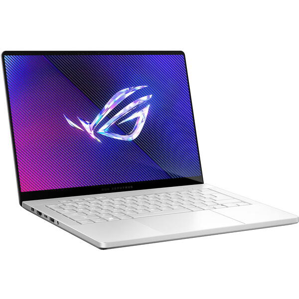 Laptop Asus ROG Zephyrus G14 GA403UV, 14 inch 3K OLED 120Hz, AMD Ryzen 9 8945HS, 16GB DDR5X, 512GB SSD, GeForce RTX 4060 8GB, Platinum White