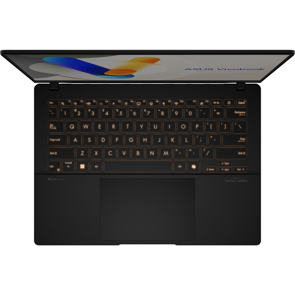 Laptop Asus VivoBook S14 OLED M5406UA, 14 inch 3k 120Hz, AMD Ryzen 7 8845HS, 16GB DDR5, 1TB SSD, AMD Radeon 780M, Black