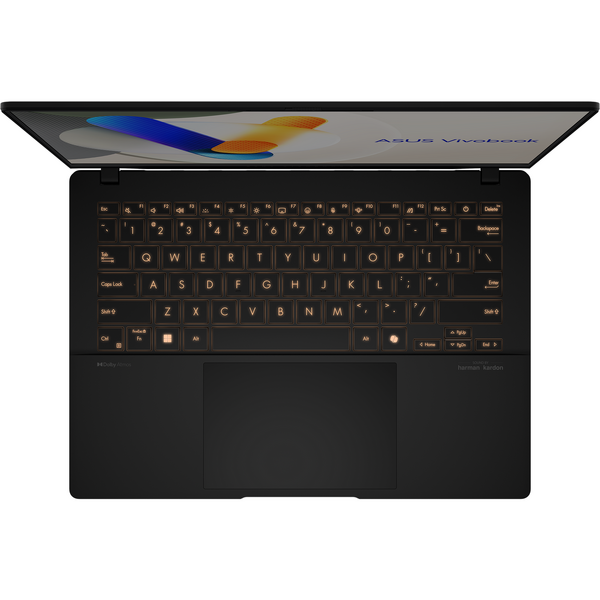 Laptop Asus VivoBook S14 OLED M5406NA, 14 inch FHD+, AMD Ryzen 5 7535HS, 16GB DDR5X, 512GB SSD, AMD Radeon, Black