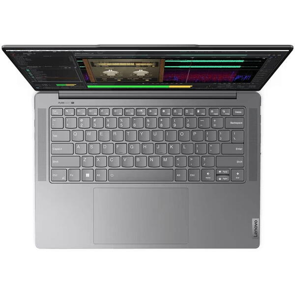 Laptop Lenovo Yoga Pro 7 14AHP9, 14.5 inch 3K IPS 120Hz, AMD Ryzen 7 8845HS, 16GB DDR5X, 1TB SSD, GeForce RTX 3050 6GB, Luna Grey, 3Yr Onsite Premium Care
