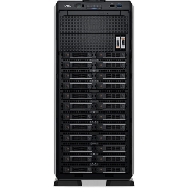 Server Brand Dell PowerEdge T550, Intel Xeon Silver 4314 2.4GHz Ice Lake, 16GB RAM RDIMM, 2x 960GB SATA SSD, PERC H755, 8x Hot Plug LFF