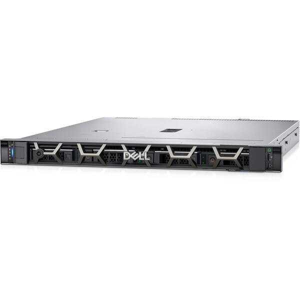 Server Brand Dell PowerEdge R250 1U, Intel Xeon E-2314 2.8GHz, 16GB UDIMM RAM, 1x 2TB SATA 7.2K HDD, PERC H355, 4x Hot Plug LFF