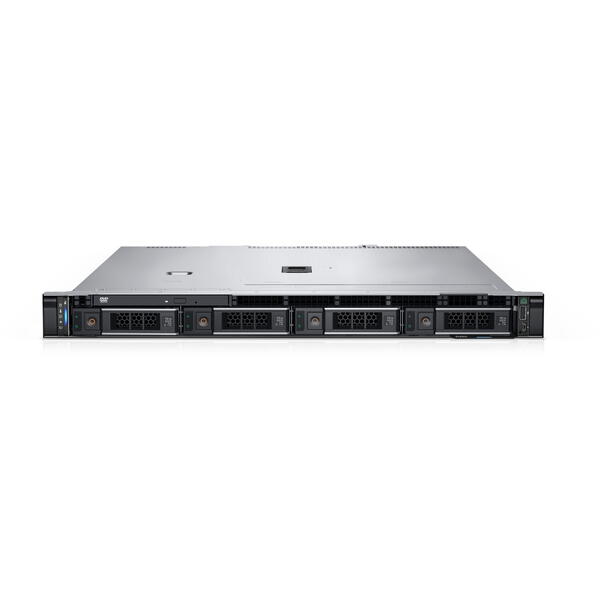 Server Brand Dell PowerEdge R250 1U, Intel Xeon E-2314 2.8GHz, 16GB UDIMM RAM, 1x 2TB SATA 7.2K HDD, PERC H355, 4x Hot Plug LFF