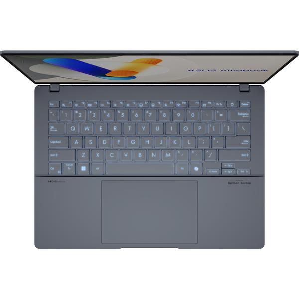 Laptop Asus Vivobook S 14, 14 inch OLED S5406MA, WUXGA, Intel Core Ultra 5 125H, 16GB DDR5X, 512GB SSD, Intel Arc, Win 11 Pro, Mist Blue