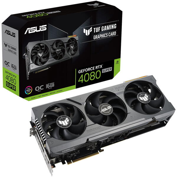 Placa video Asus GeForce RTX 4080 SUPER TUF GAMING OC 16GB GDDR6X 256 Bit DLSS 3.0