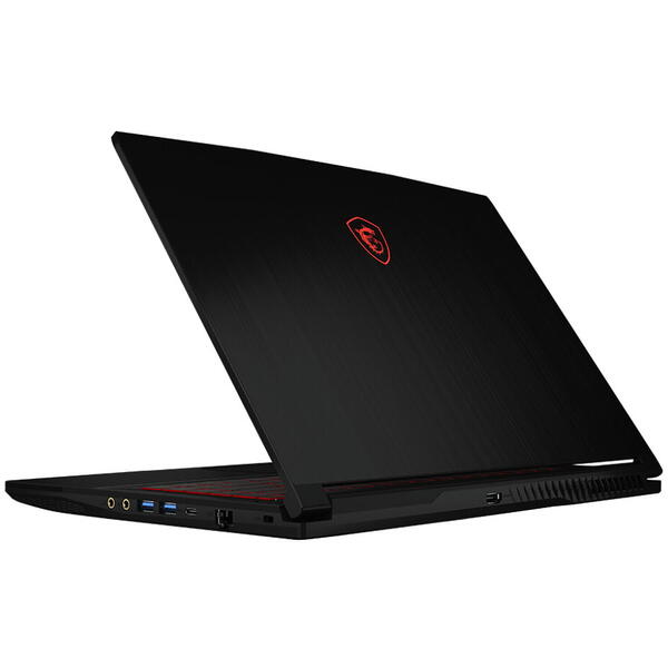 Laptop MSI Thin GF63 12UCX, 15.6 inch FHD 144Hz, Intel Core i7-12650H, 16GB DDR4, 512GB SSD, GeForce RTX 2050 4GB, Free DOS, Black