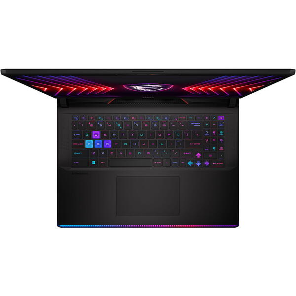 Laptop Gaming MSI Raider GE78 HX 14VHG, 17 inch QHD+ 240Hz, Intel Core i9 14900HX, 32GB DDR5, 2TB SSD, GeForce RTX 4080 12GB, Win 11 Pro, Core Black