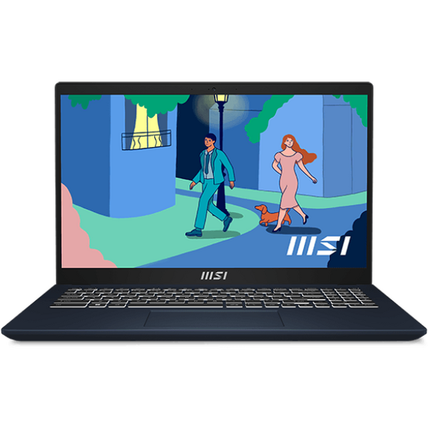Laptop MSI Modern 15 B12MO, 15.6 inch FHD, Intel Core i5-1235U, with IPU, 8GB DDR4, 512GB SSD, Intel Iris Xe, Free DOS, Classic Black