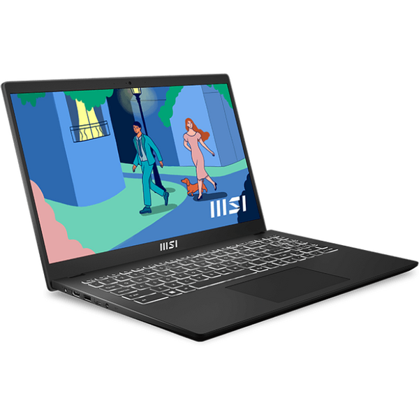 Laptop MSI Modern 15 B12MO, 15.6 inch FHD, Intel Core i5-1235U, with IPU, 8GB DDR4, 512GB SSD, Intel Iris Xe, Free DOS, Classic Black