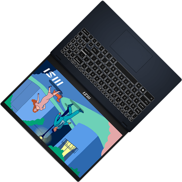 Laptop MSI Modern 15 B12MO, 15.6 inch FHD, Intel Core i5-1235U, with IPU, 8GB DDR4, 512GB SSD, Intel Iris Xe, Free DOS, Classic Black