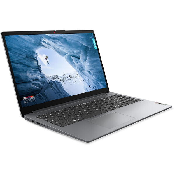 Laptop Lenovo IdeaPad 1 15AMN7, 15.6 inch FHD, AMD Ryzen 5 7520U, 8GB DDR5, 512GB SSD, AMD Radeon 610M, Cloud Grey