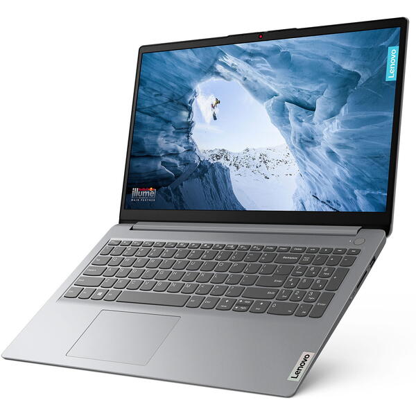 Laptop Lenovo IdeaPad 1 15AMN7, 15.6 inch FHD, AMD Ryzen 5 7520U, 8GB DDR5, 512GB SSD, AMD Radeon 610M, Cloud Grey