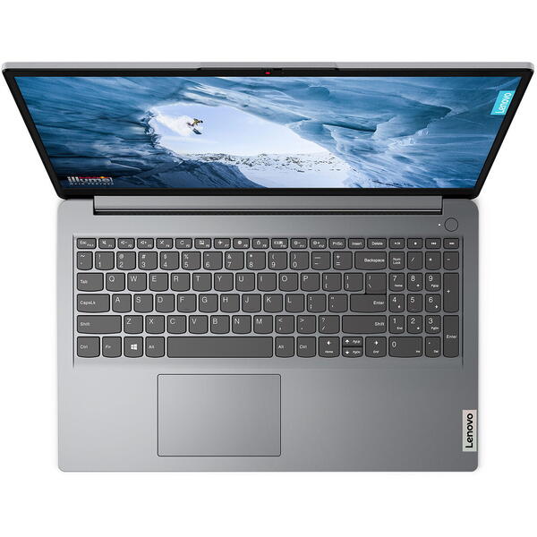 Laptop Lenovo IdeaPad 1 15AMN7, 15.6 inch FHD, AMD Ryzen 5 7520U, 8GB DDR5, 512GB SSD, AMD Radeon 610M, Cloud Grey