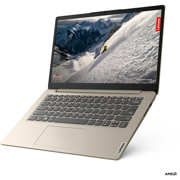 Laptop Lenovo IdeaPad 1 15ALC7, 15.6 inch FHD IPS, AMD Ryzen 5 5500U, 16GB DDR4, 512GB SSD, AMD Radeon, Sand