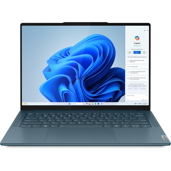 Laptop Lenovo Yoga Pro 7 14IMH9, 14.5 inch 2.8K OLED 120Hz, Intel Core Ultra 7 155H, 32GB DDR5X, 1TB SSD, GeForce RTX 4050 6GB, Tidal Teal, 3Yr Onsite Premium Care