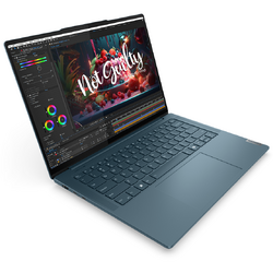 Laptop Lenovo Yoga Pro 7 14IMH9, 14.5 inch 2.8K OLED 120Hz, Intel Core Ultra 7 155H, 32GB DDR5X, 1TB SSD, GeForce RTX 4050 6GB, Tidal Teal, 3Yr Onsite Premium Care