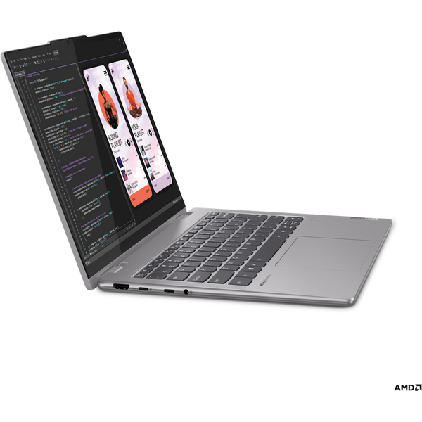 Laptop Lenovo Yoga 7 2-in-1 14AHP9, 14 inch WUXGA OLED Touch, AMD Ryzen 7 8840HS, 16GB DDR5X, 1TB SSD, Radeon 780M, Win 11 Home, Arctic Grey, 3Yr Onsite Premium Care