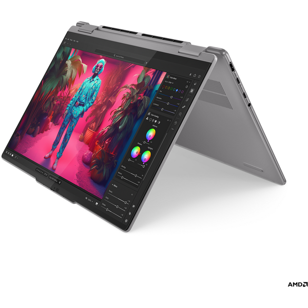 Laptop Lenovo Yoga 7 2-in-1 14AHP9, 14 inch WUXGA OLED Touch, AMD Ryzen 7 8840HS, 16GB DDR5X, 1TB SSD, Radeon 780M, Win 11 Home, Arctic Grey, 3Yr Onsite Premium Care