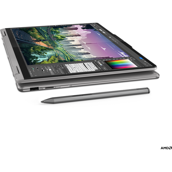 Laptop Lenovo Yoga 7 2-in-1 14AHP9, 14 inch WUXGA OLED Touch, AMD Ryzen 7 8840HS, 16GB DDR5X, 1TB SSD, Radeon 780M, Win 11 Home, Arctic Grey, 3Yr Onsite Premium Care