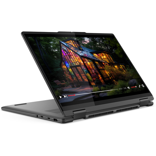Laptop Lenovo Yoga 7 2-in-1 14IML9, 14 inch WUXGA OLED Touch, Intel Core Ultra 7 155H, 16GB DDR5X, 512GB SSD, Intel Arc, Win 11 Home, Storm Grey, 3Yr Onsite Premium Care