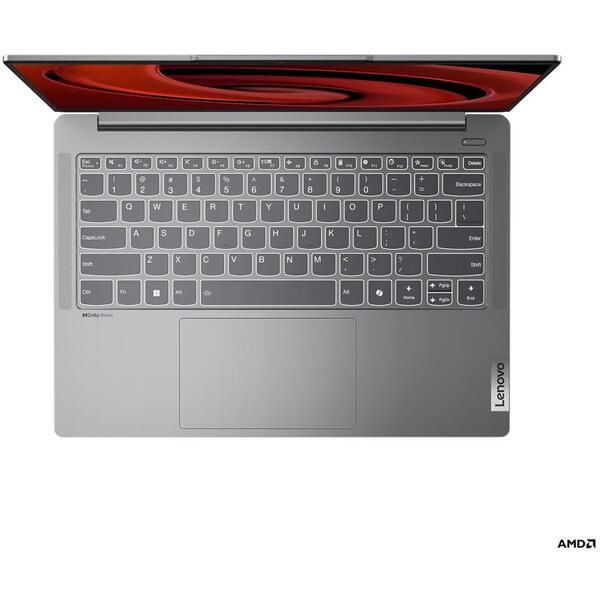 Laptop Lenovo IdeaPad Slim 5 14AHP9, 14 inch WUXGA OLED, AMD Ryzen 7 8845HS, 32GB LPDDR5X, 1TB SSD, AMD Radeon 780M, Cloud Grey