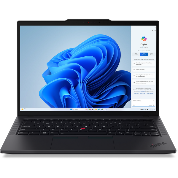 Laptop Lenovo ThinkPad T14 Gen 5, 14 inch WUXGA IPS, Intel Core Ultra 7 155U, 64GB DDR5, 1TB SSD, Intel Graphics, Win 11 Pro, Black