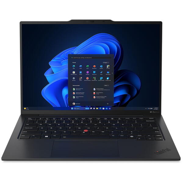 Laptop Lenovo ThinkPad X1 Carbon Gen 12, 14 inch 2.8K OLED 120Hz Touch, Intel Core Ultra 7 155U, 32GB LPDDR5X, 1TB SSD, Intel Graphics, Win 11 Pro, Black, Paint