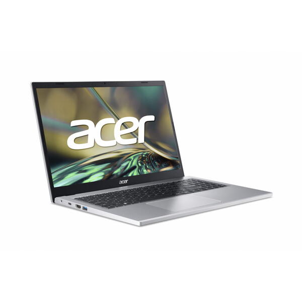 Laptop Acer Aspire 3 A315-59, 15.6 inch FHD, Intel Core i3-1215U with IPU, 16GB DDR4, 512GB SSD, Intel UHD, Pure Silver