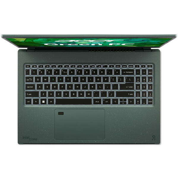 Laptop Acer Aspire Vero AV15-53P, 15.6 inch FHD IPS, Intel Core i5-1335U, 16GB DDR5, 512GB SSD, Intel Iris Xe, Cypress Green