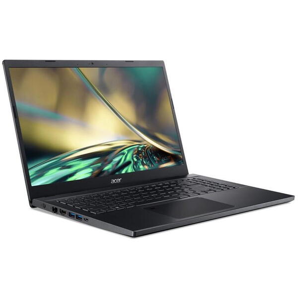 Laptop Acer Aspire 7 A715-76G 15.6 inch FHD IPS, Intel Core i5-12450H, 16GB DDR4, 512GB SSD, GeForce RTX 3050 4GB, Black
