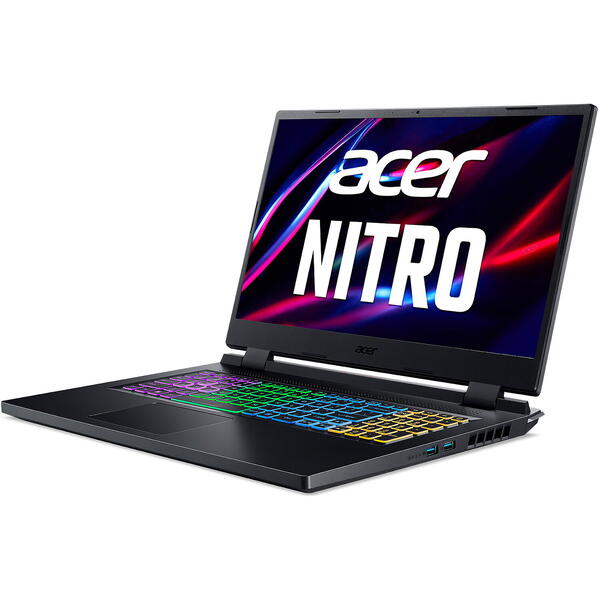 Laptop Gaming Acer Nitro 5 AN517-55, 17.3 inch FHD IPS 144Hz, Intel Core i7-12650H, 16GB DDR5, 1TB SSD, GeForce RTX 4060 8GB, Black