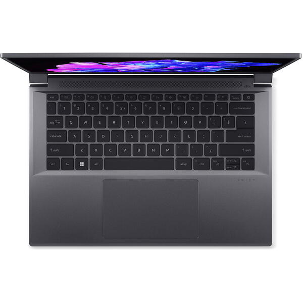 Laptop Acer Swift X 14 SFX14-71G, 14.5 inch 2.8K OLED 120Hz, Intel Core i7-13700H, 16GB DDR5, 1TB SSD, GeForce RTX 4050 6GB, Win 11 Home, Steel Gray