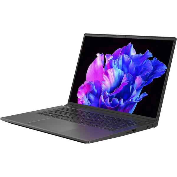 Laptop Acer Swift X 14 SFX14-71G, 14.5 inch 2.8K OLED 120Hz, Intel Core i7-13700H, 16GB DDR5, 1TB SSD, GeForce RTX 4050 6GB, Win 11 Home, Steel Gray