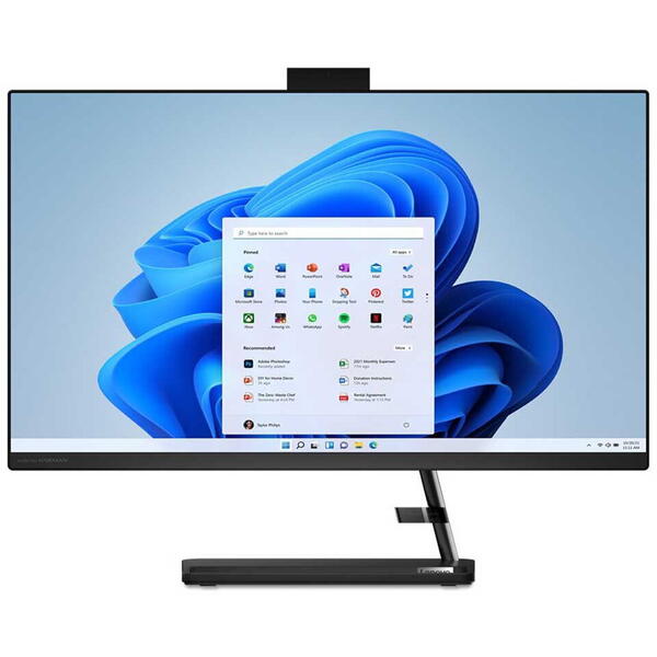 All in One PC Lenovo IdeaCentre AIO 3 27IAP7, 27 inch FHD IPS, Intel Core i7-13620H 4.9GHz, 16GB RAM, 1TB SSD, Intel UHD Graphics, Camera Web, Negru