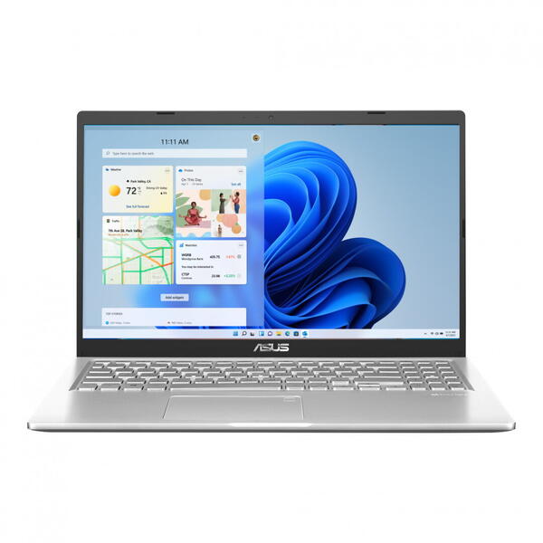 Laptop Asus X515KA, 15.6 inch FHD, Intel Celeron N4500, 8GB DDR4, 512GB SSD, Intel UHD, Transparent Silver