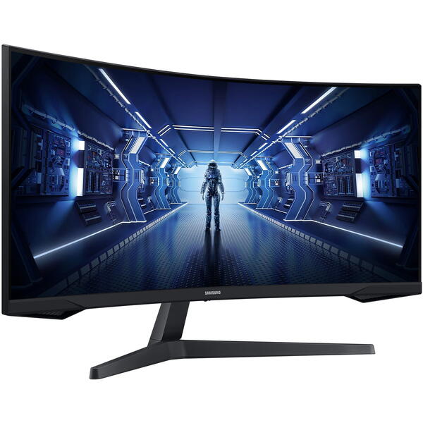 Monitor Gaming Samsung Odyssey G5 LC34G55TWWPXEN Curbat 34 inch UWQHD VA 1 ms 165 Hz HDR