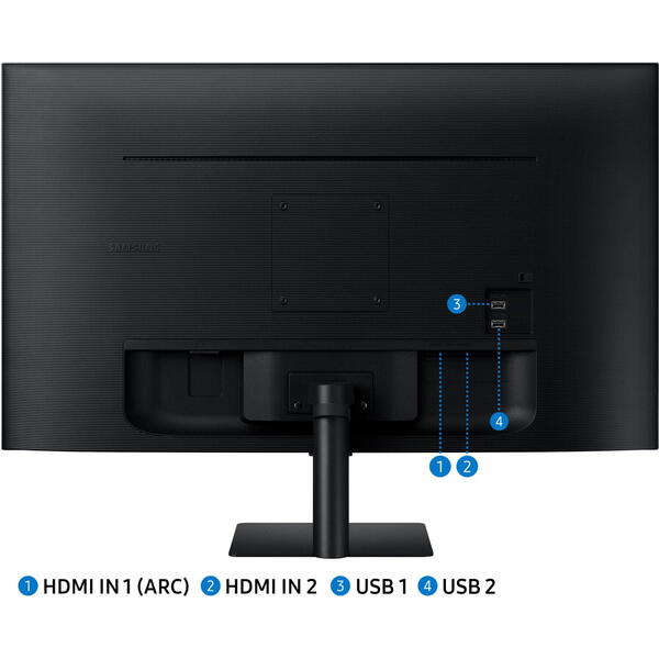 Monitor LED Samsung Smart M5 LS32CM500EUXDU 32 inch FHD VA 4 ms 60 Hz HDR, Negru