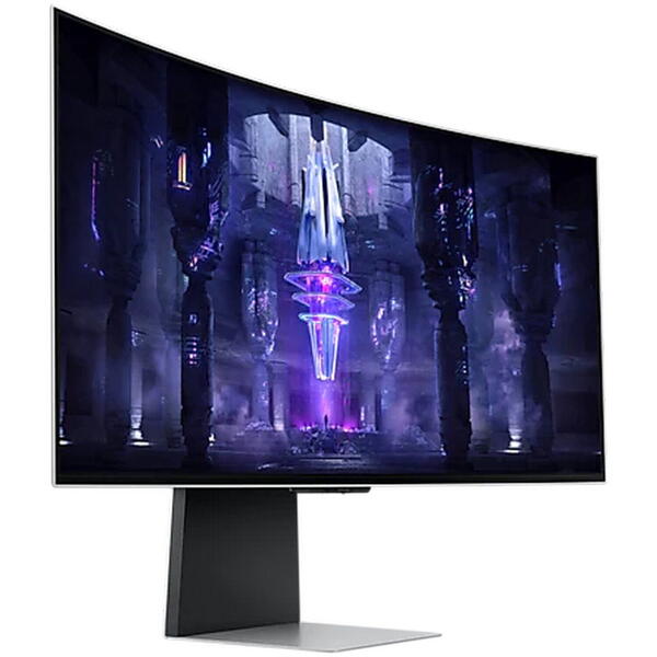 Monitor Gaming Samsung Odyssey G8 G85SB LS34BG850SUXEN Curbat 34 inch UWQHD OLED 0.1 ms 175 Hz USB-C HDR