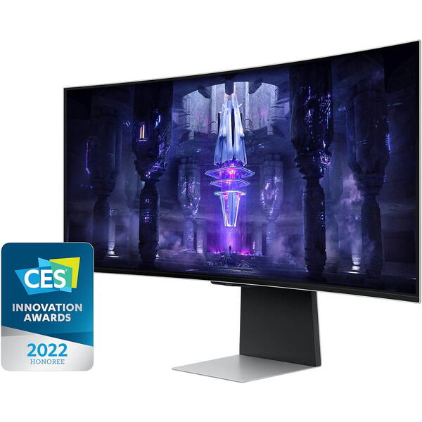 Monitor Gaming Samsung Odyssey G8 G85SB LS34BG850SUXEN Curbat 34 inch UWQHD OLED 0.1 ms 175 Hz USB-C HDR