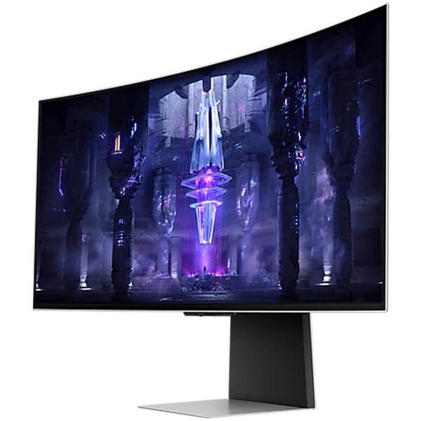 Monitor Gaming Samsung Odyssey G8 G85SB LS34BG850SUXEN Curbat 34 inch UWQHD OLED 0.1 ms 175 Hz USB-C HDR