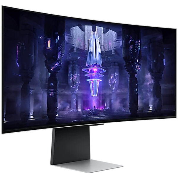 Monitor Gaming Samsung Odyssey G8 G85SB LS34BG850SUXEN Curbat 34 inch UWQHD OLED 0.1 ms 175 Hz USB-C HDR