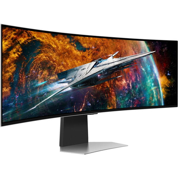 Monitor Gaming Samsung Odyssey G9 LS49CG950SUXDU Curbat 49 inch DQHD OLED 0.03 ms 240 Hz HDR