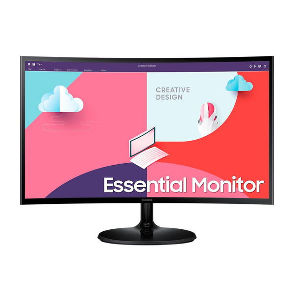 Monitor LED Samsung Essential S36C LS24C364EAUXEN Curbat 24 inch FHD VA 4 ms 75 Hz