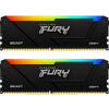 Memorie Kingston FURY Beast RGB 32GB DDR4 3200MHz CL16 Kit Dual Channel