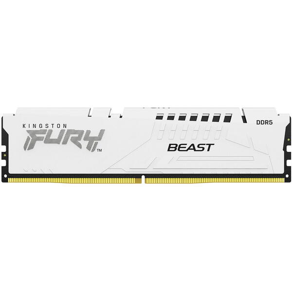 Memorie Kingston FURY Beast White 64GB DDR5 6000MHz CL30 Kit Dual Channel