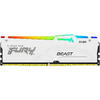 Memorie Kingston FURY Beast RGB White 64GB DDR5 6000MHz CL30 Kit Dual Channel