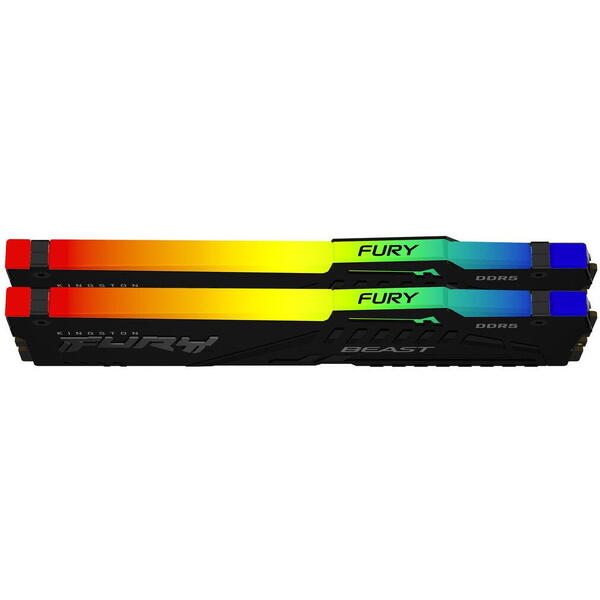 Memorie Kingston FURY Beast RGB 32GB DDR5 6800MHz CL34 Kit Dual Channel