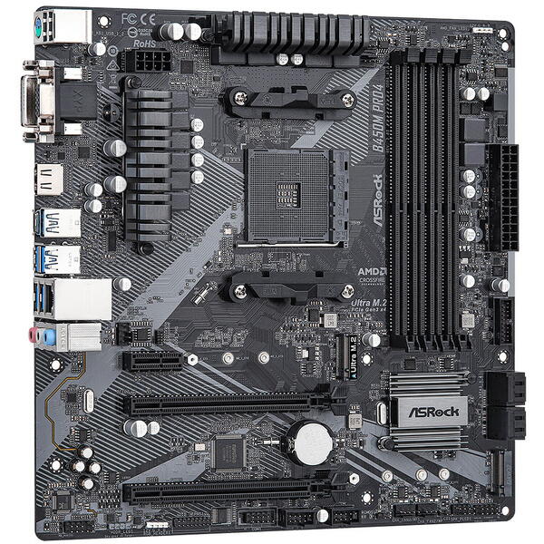 Placa de baza ASRock B450M PRO4 R2.0 Socket AM4