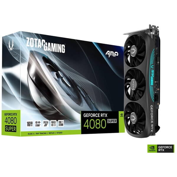 Placa video Zotac GeForce RTX 4080 SUPER AMP 16GB GDDR6X 256 Bit DLSS 3.0