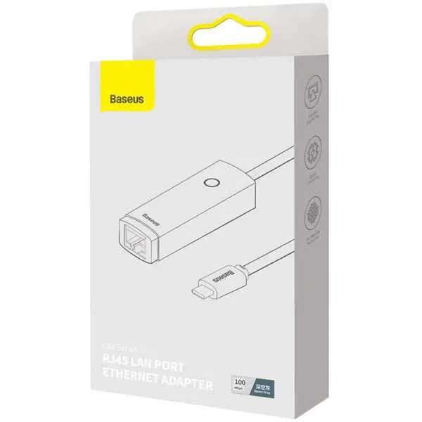 Placa de retea Baseus Lite WKQX000213, USB-C, Gri